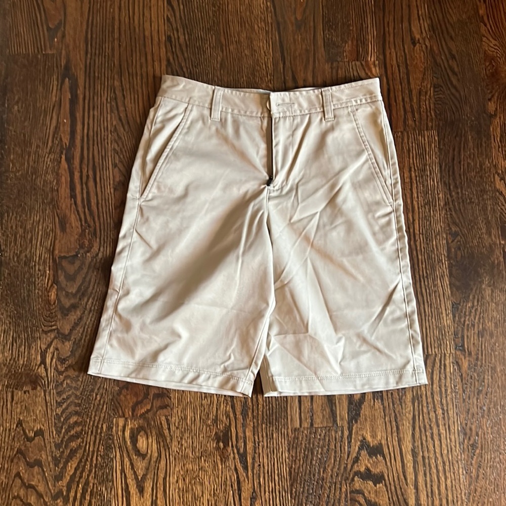 Boys Tan Under Armour Dry Fit Shorts- size 14